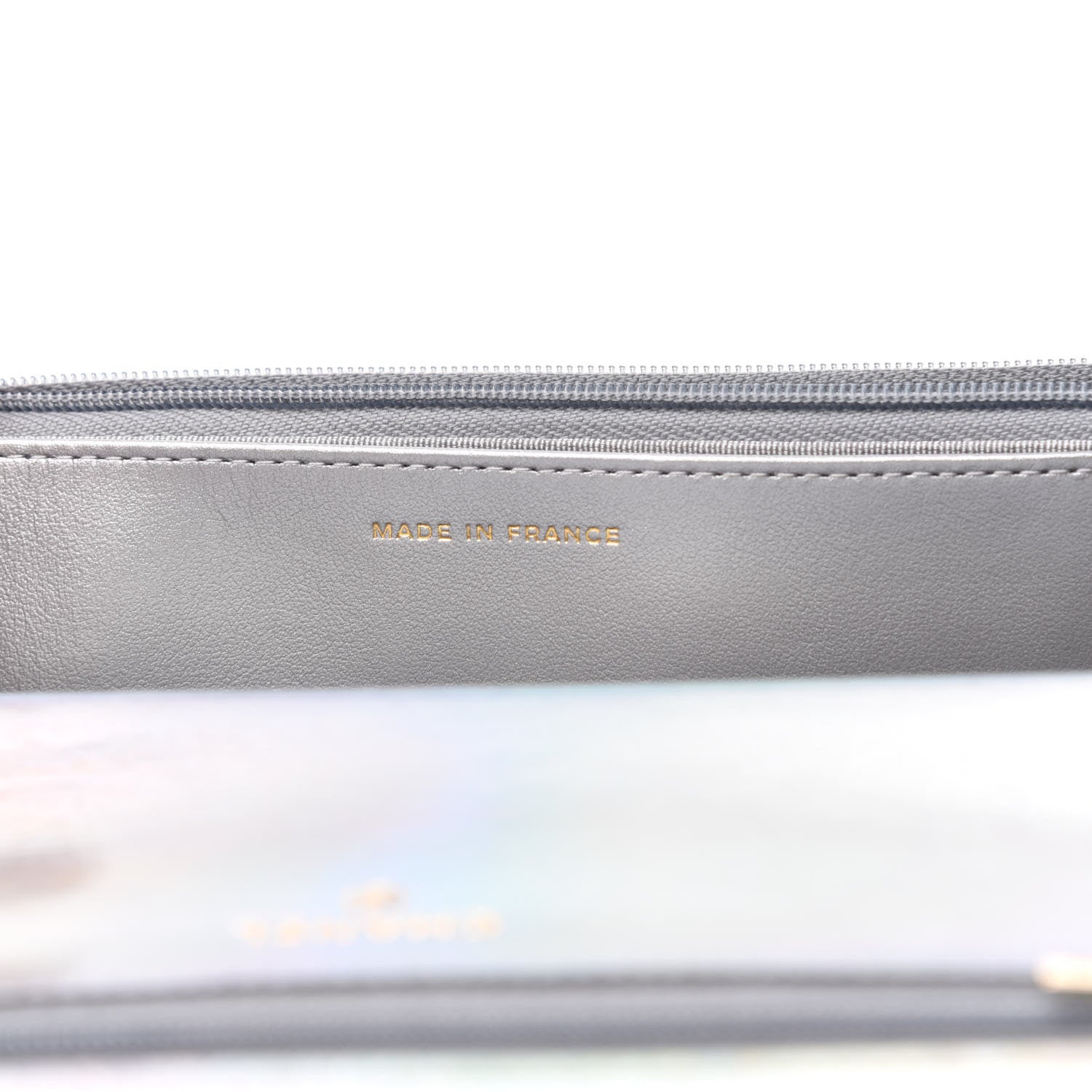 Chanel Iridescent Goatskin Quilted Wallet On Chain WOC Silver 7 of 12