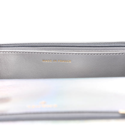 Chanel Iridescent Goatskin Quilted Wallet On Chain WOC Silver 7 of 12