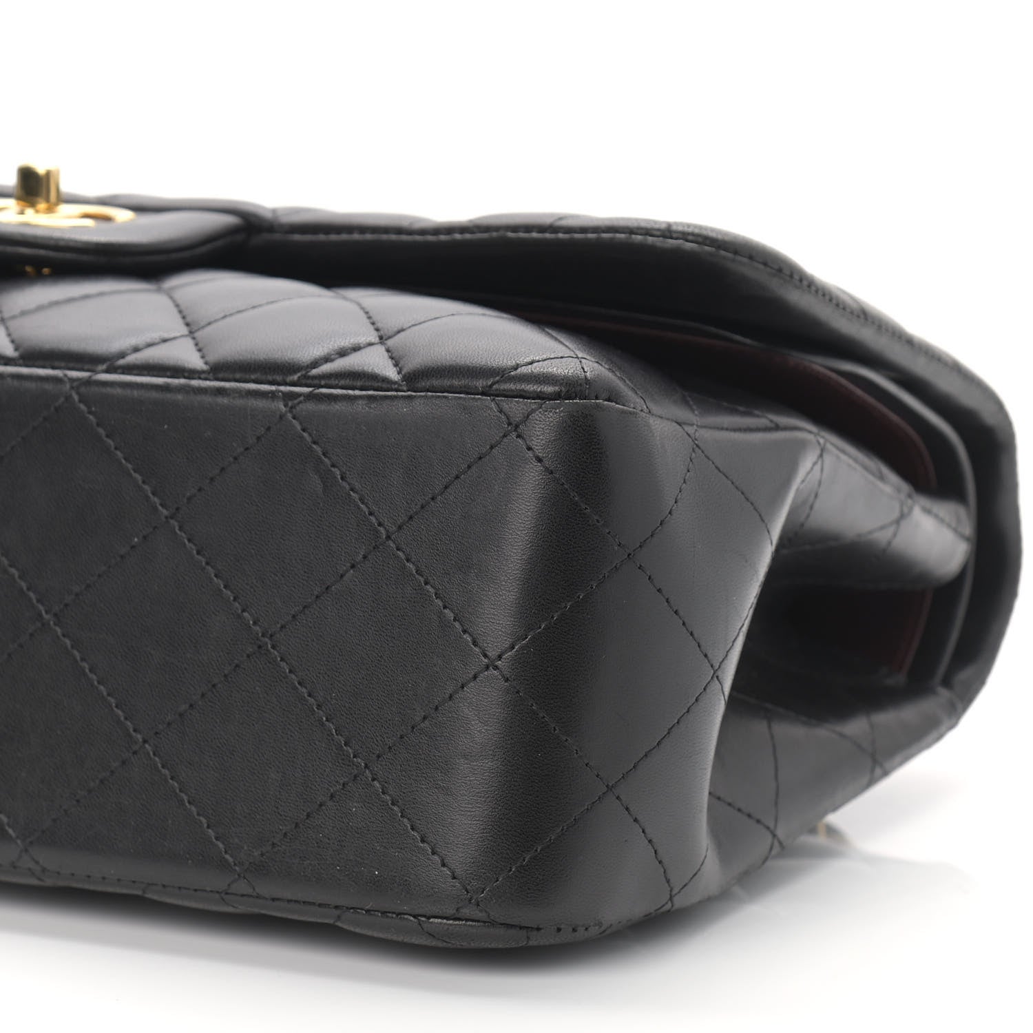 Chanel Lambskin Quilted Jumbo Double Flap Black 9 of 11