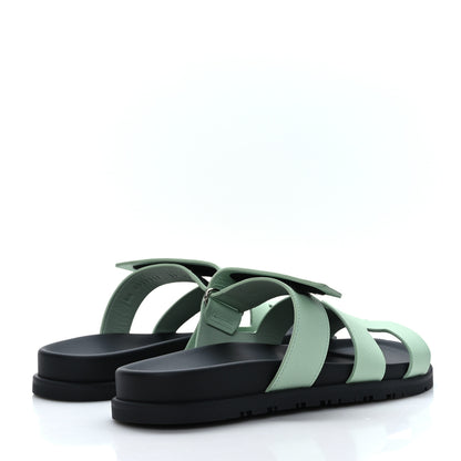 Hermes Epsom Womens Chypre Sandals 39 Vert Jade 4 of 9