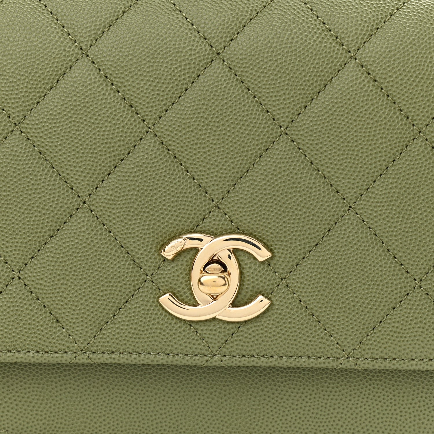 Chanel Caviar Quilted Medium Business Affinity Flap Green 7 of 9