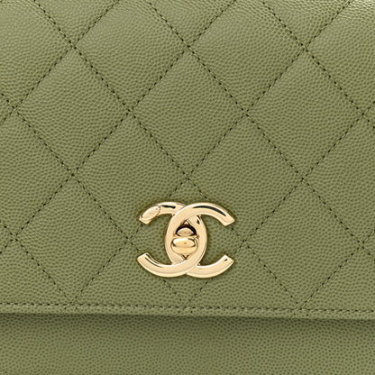 Chanel Caviar Quilted Medium Business Affinity Flap Green 7 of 9