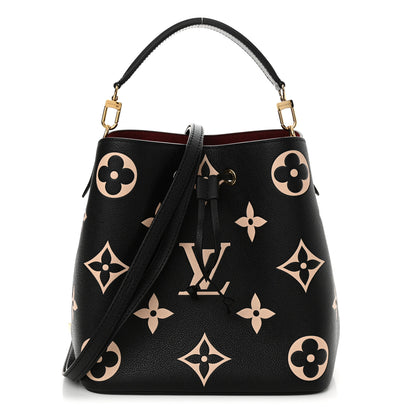 Louis Vuitton Empreinte Monogram Giant Neonoe MM Black Beige 1 of 10