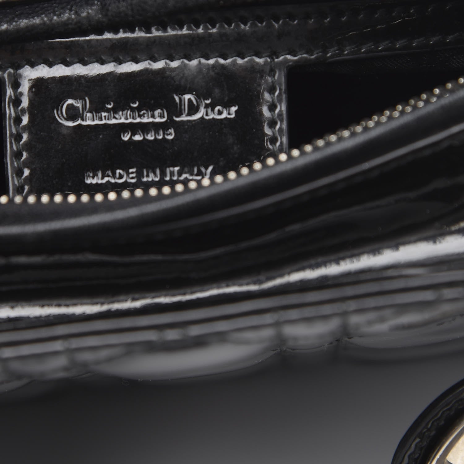 Christian Dior Patent Cannage Medium Lady Dior Black 6 of 12