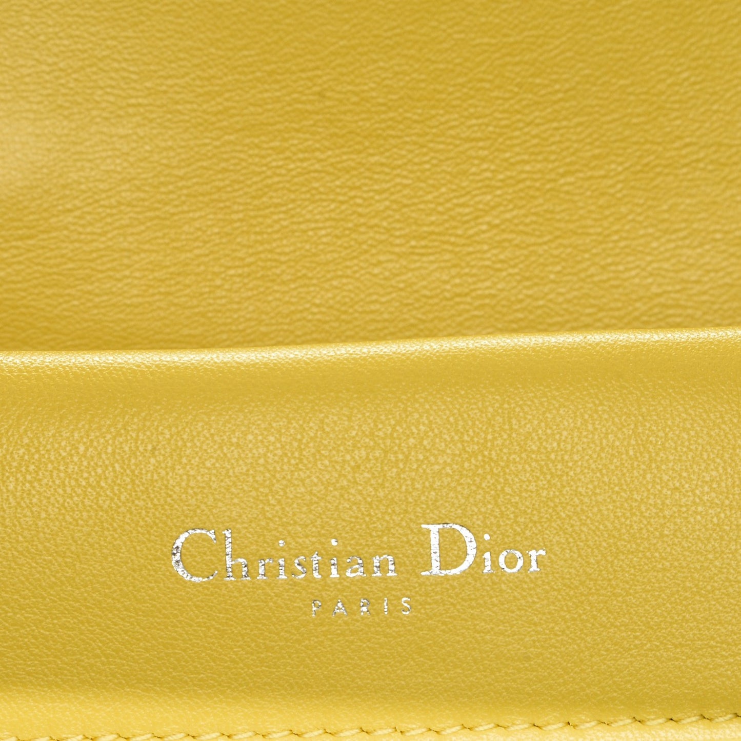 Smooth Calfskin Bi-Color Mini Be Dior Flap Bright Yellow Rose Dragee