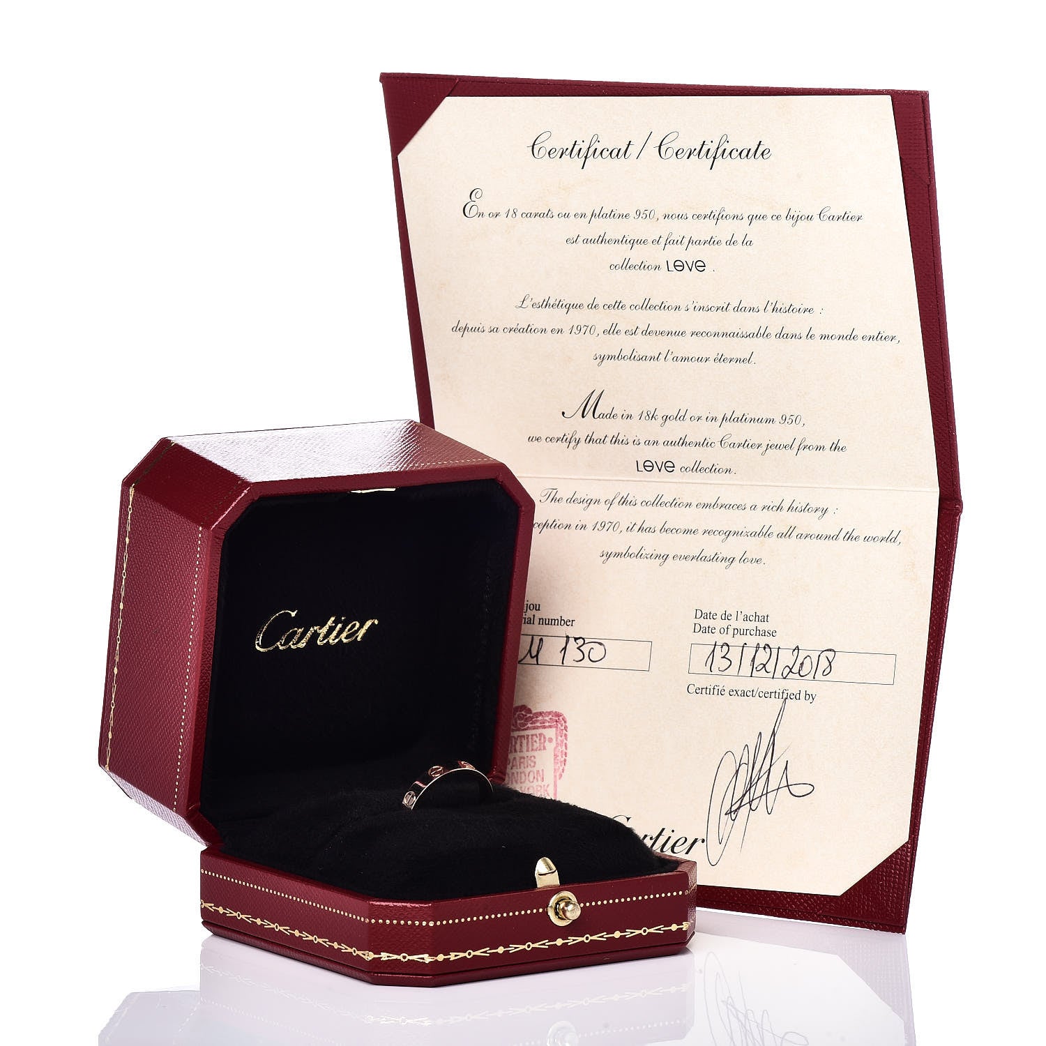 Cartier 18K Pink Gold 3.5mm LOVE Wedding Band Ring 53 6.5 5 of 5