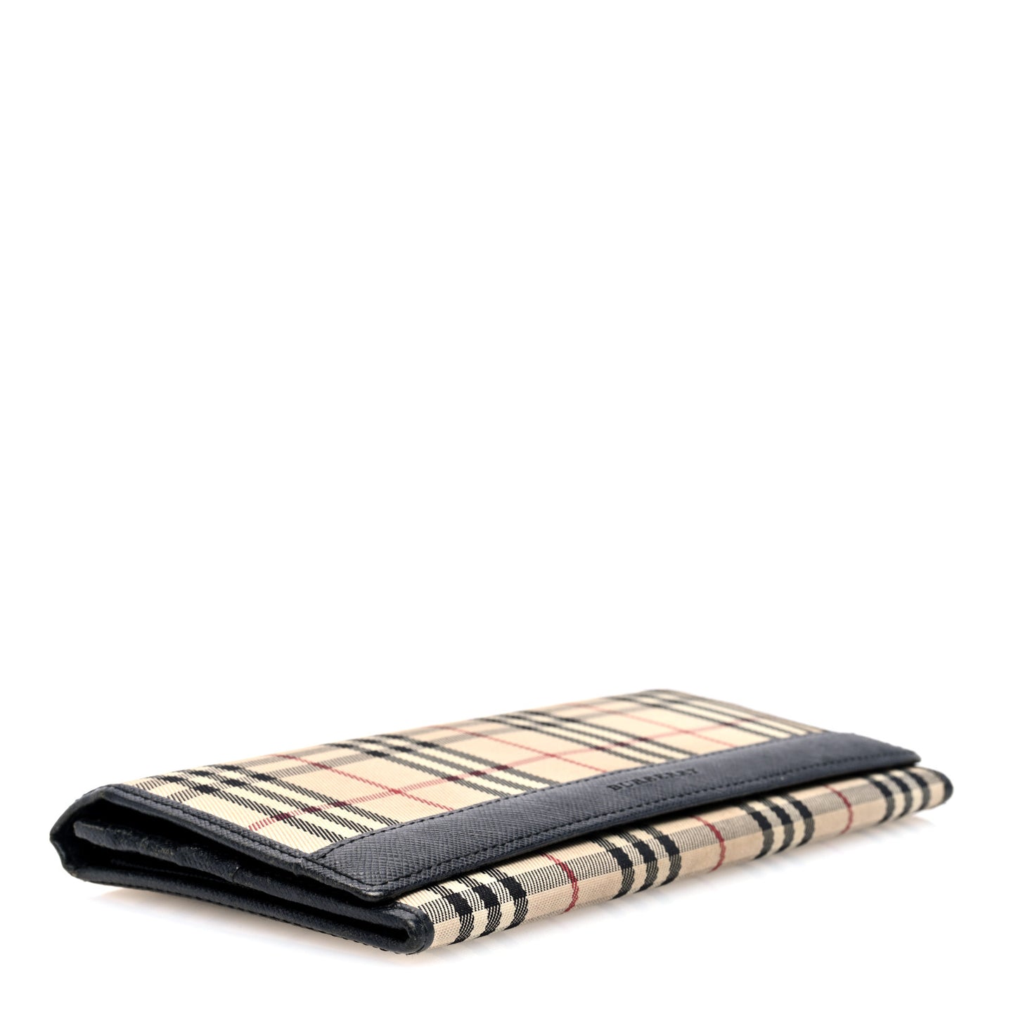 House Check Continental Wallet Black