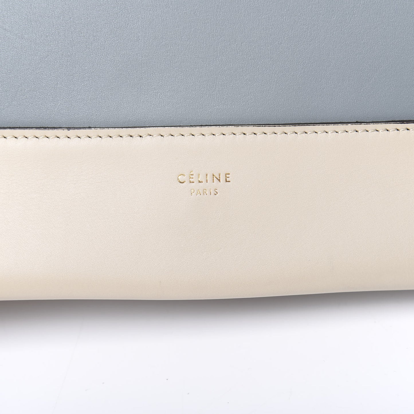 Shiny Smooth Calfskin Medium Frame Shoulder Bag Grege Storm