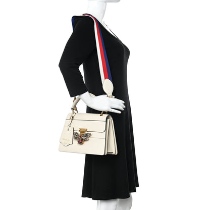 Gucci Calfskin Sylvie Web Small Queen Margaret Top Handle Bag White 2 of 11