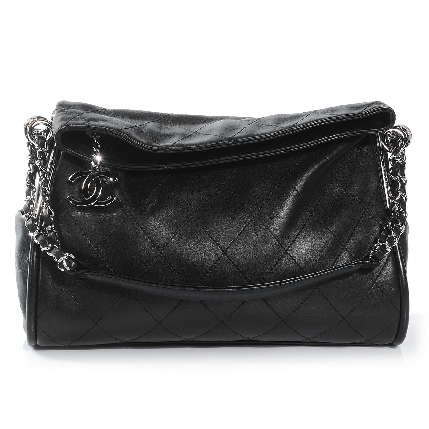 Lambskin Medium Ultimate Soft Tote Black