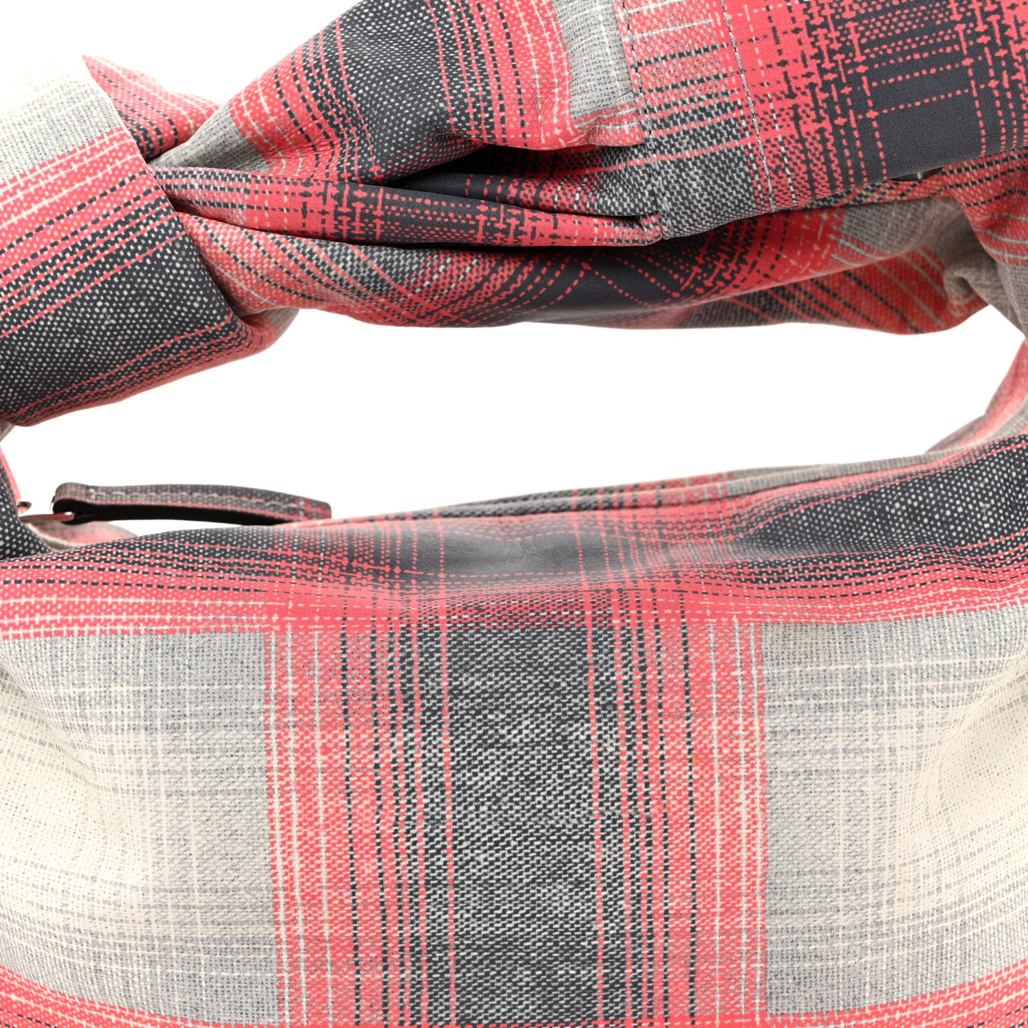 Bottega Veneta Nappa Tartan Shirt Effect Mini Jodie Grey Red 8 of 10