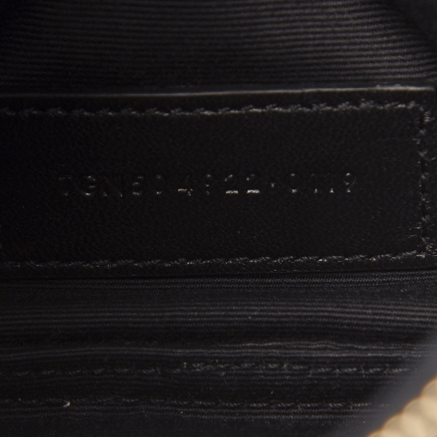 Saint Laurent Grain De Poudre Chevron Monogram Bill Pouch Black 7 of 7