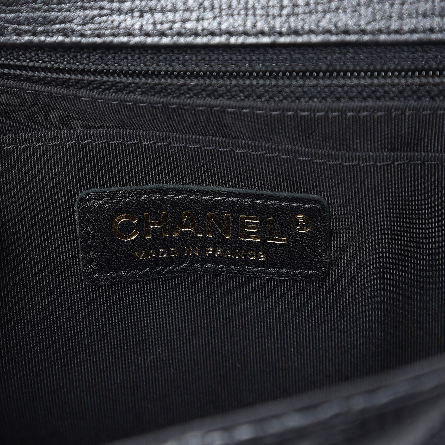 Chanel Metallic Calfskin Chevron Quilted Small Statement Flap Black 6 of 9