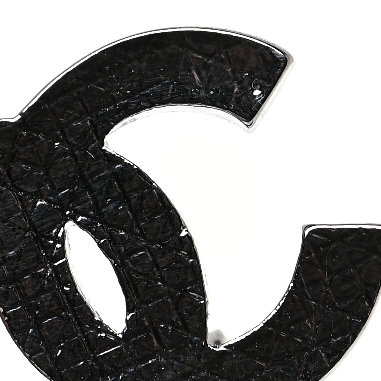 Chanel Ruthenium CC Bead Drop Clip On Earrings Black 5 of 6