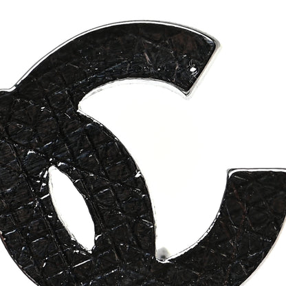 Chanel Ruthenium CC Bead Drop Clip On Earrings Black 5 of 6