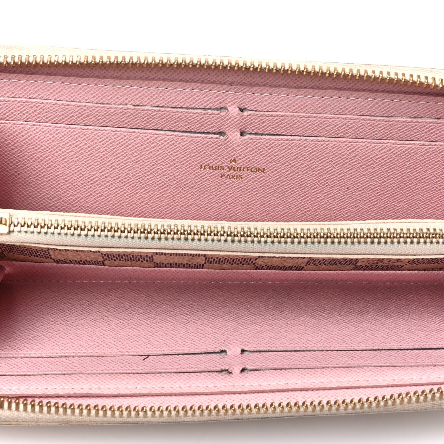 Louis Vuitton Damier Azur Clemence Wallet Rose Ballerine 5 of 8