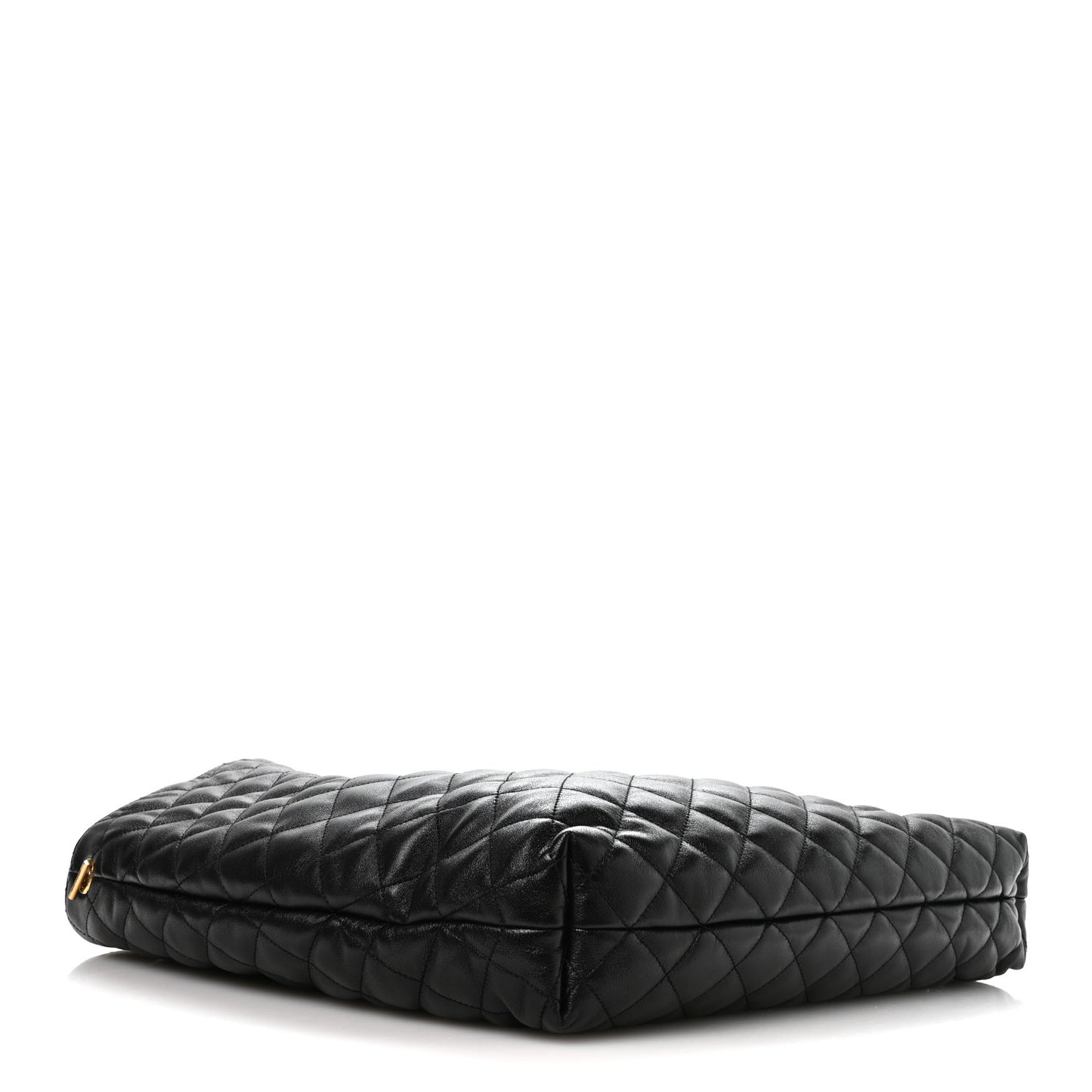 Lambskin Quilted Maxi Icare Shopping Tote Black