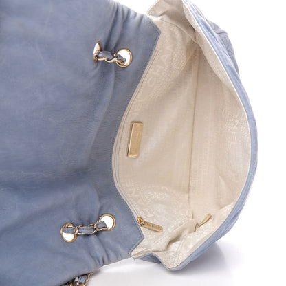 Chanel Distressed Lambskin Flap Blue 5 of 10