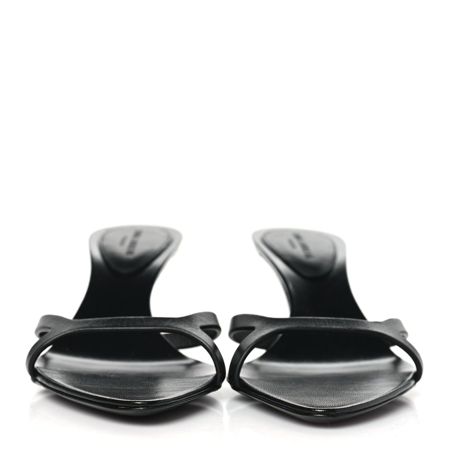 Calfskin Carla 60 Mule Sandals 37 Black