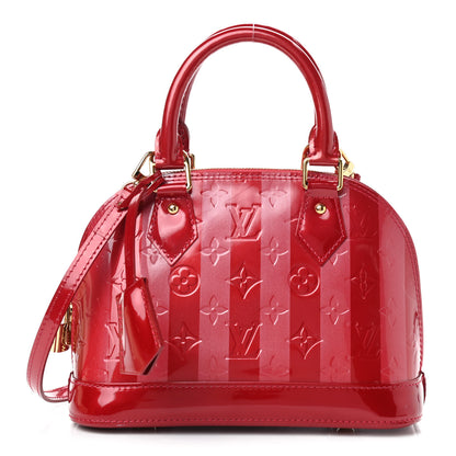 Louis Vuitton Vernis Rayures Alma BB Pomme D'Amour 1 of 8