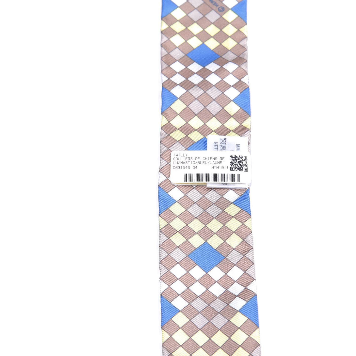 Silk Colliers De Chiens Remix Twilly Mastic Bleu Jaune