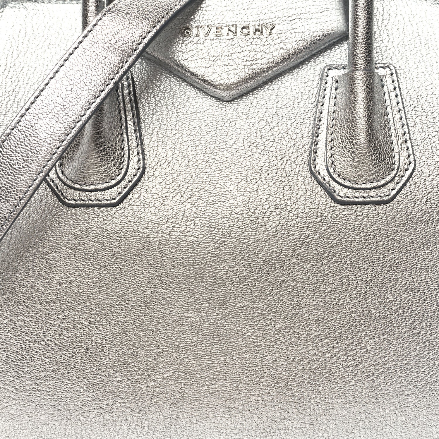 Givenchy Metallic Sugar Goatskin Small Antigona Silver 8 of 11