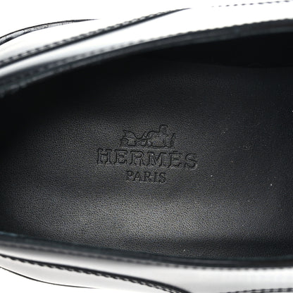 Hermes Glossed Calfskin First Oxford 39.5 Black 7 of 9