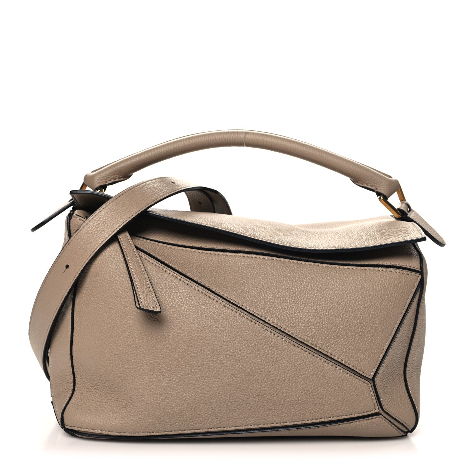 Loewe Grained Calfskin Medium Puzzle Bag Sand 1 of 10