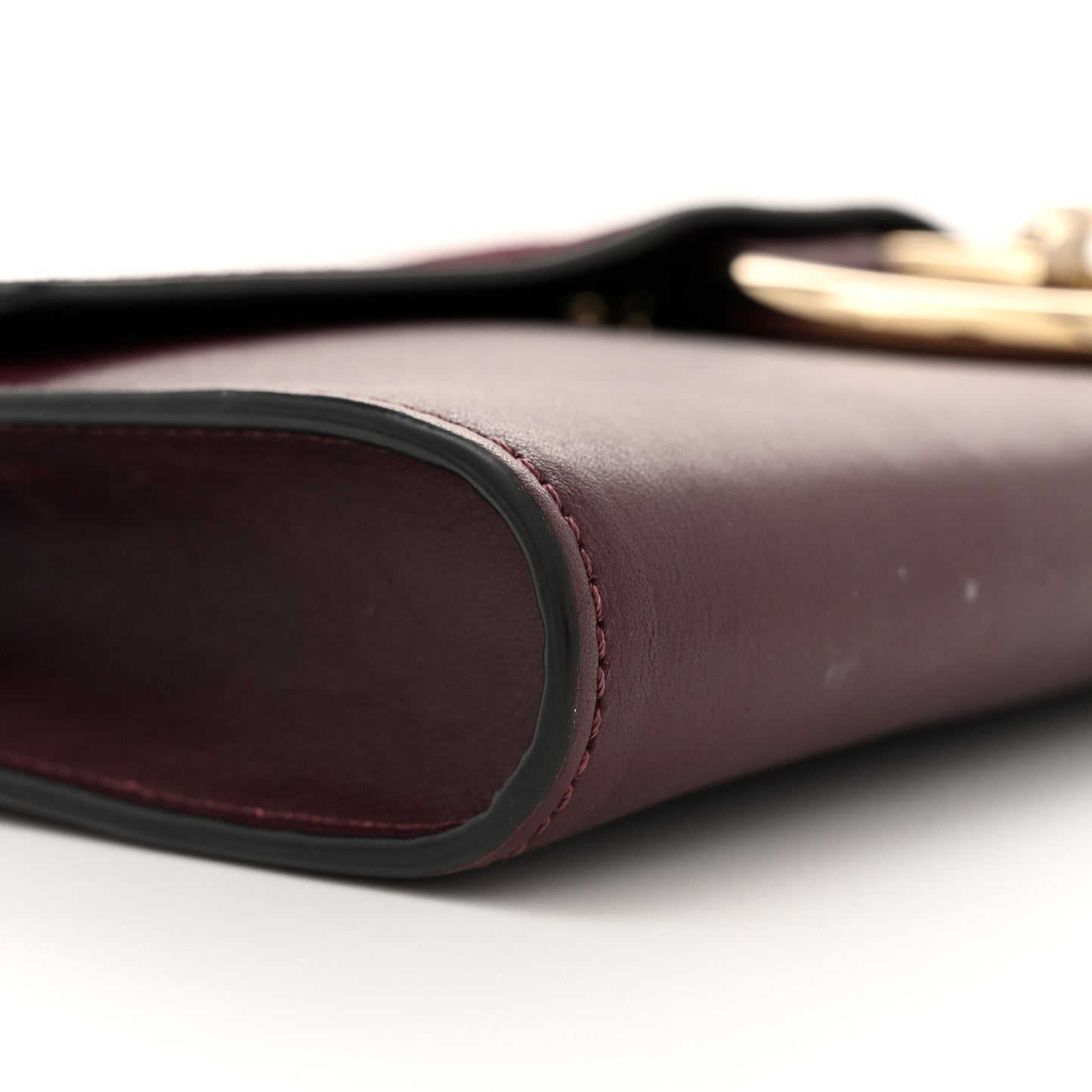 Suede Calfskin Faye Clutch Dark Purple