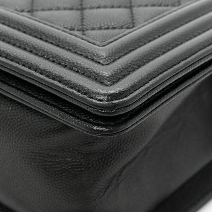 Chanel Caviar Quilted Medium Boy Flap So Black 11 of 13