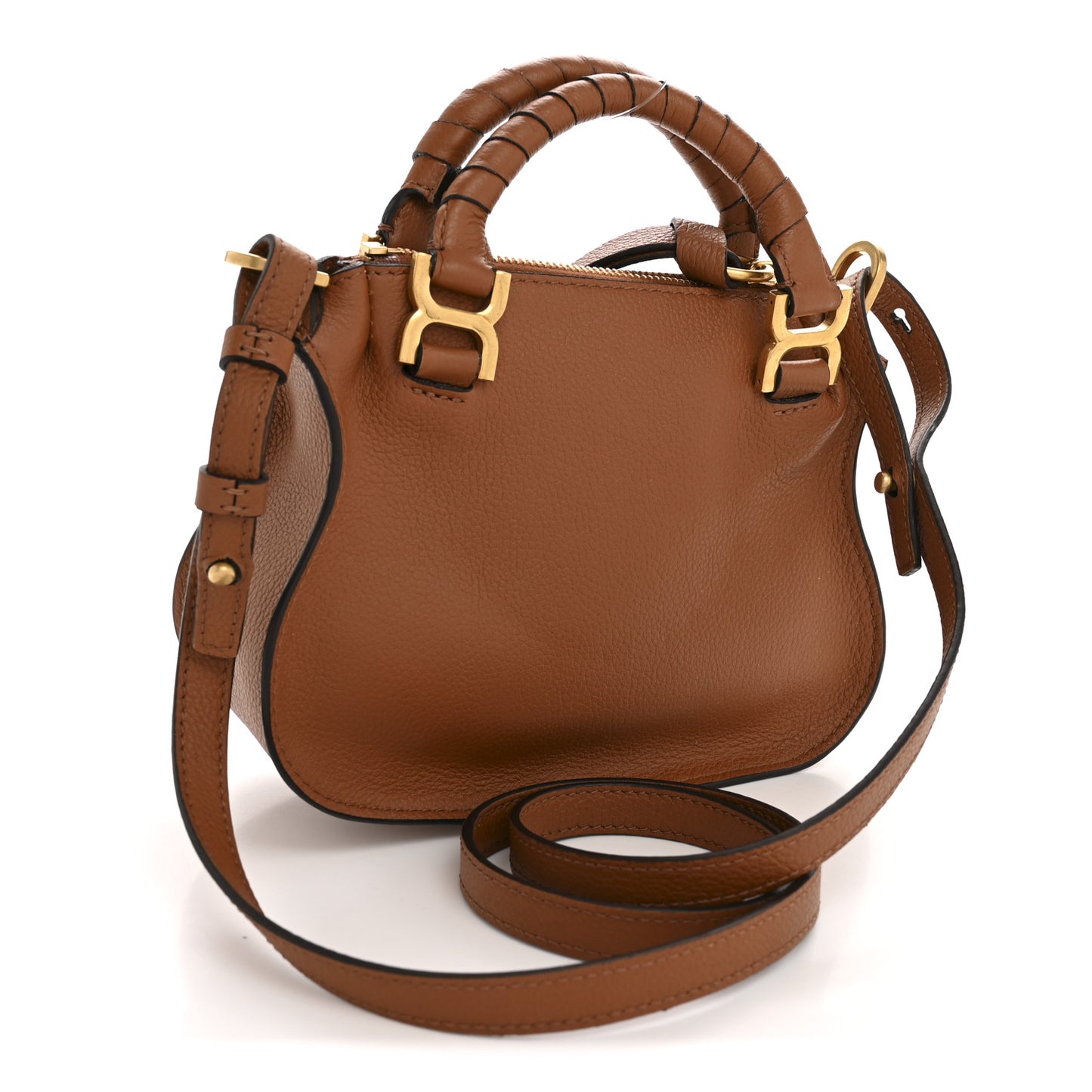 Calfskin Mini Marcie Satchel Tan