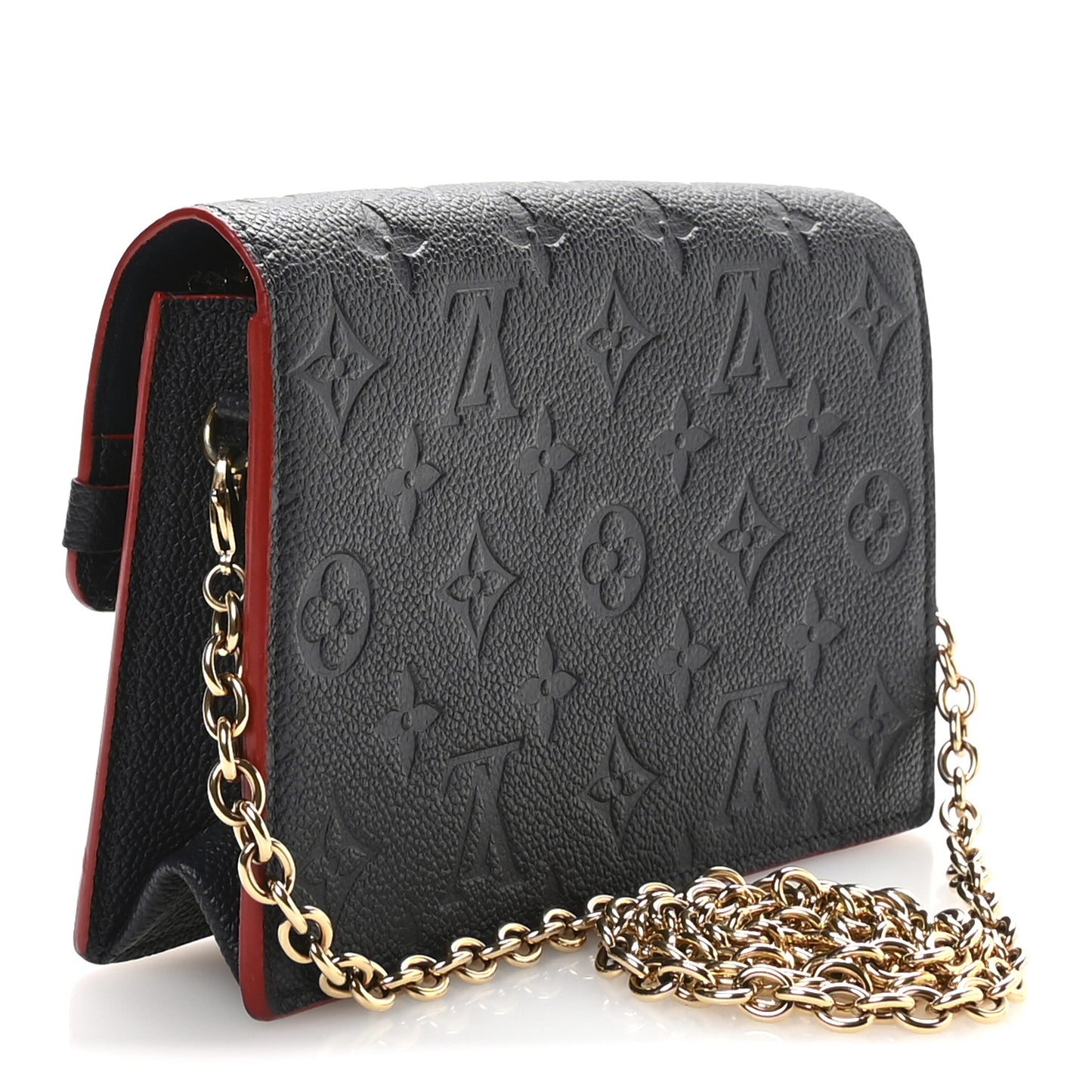 Empreinte Vavin Chain Wallet Marine Rouge