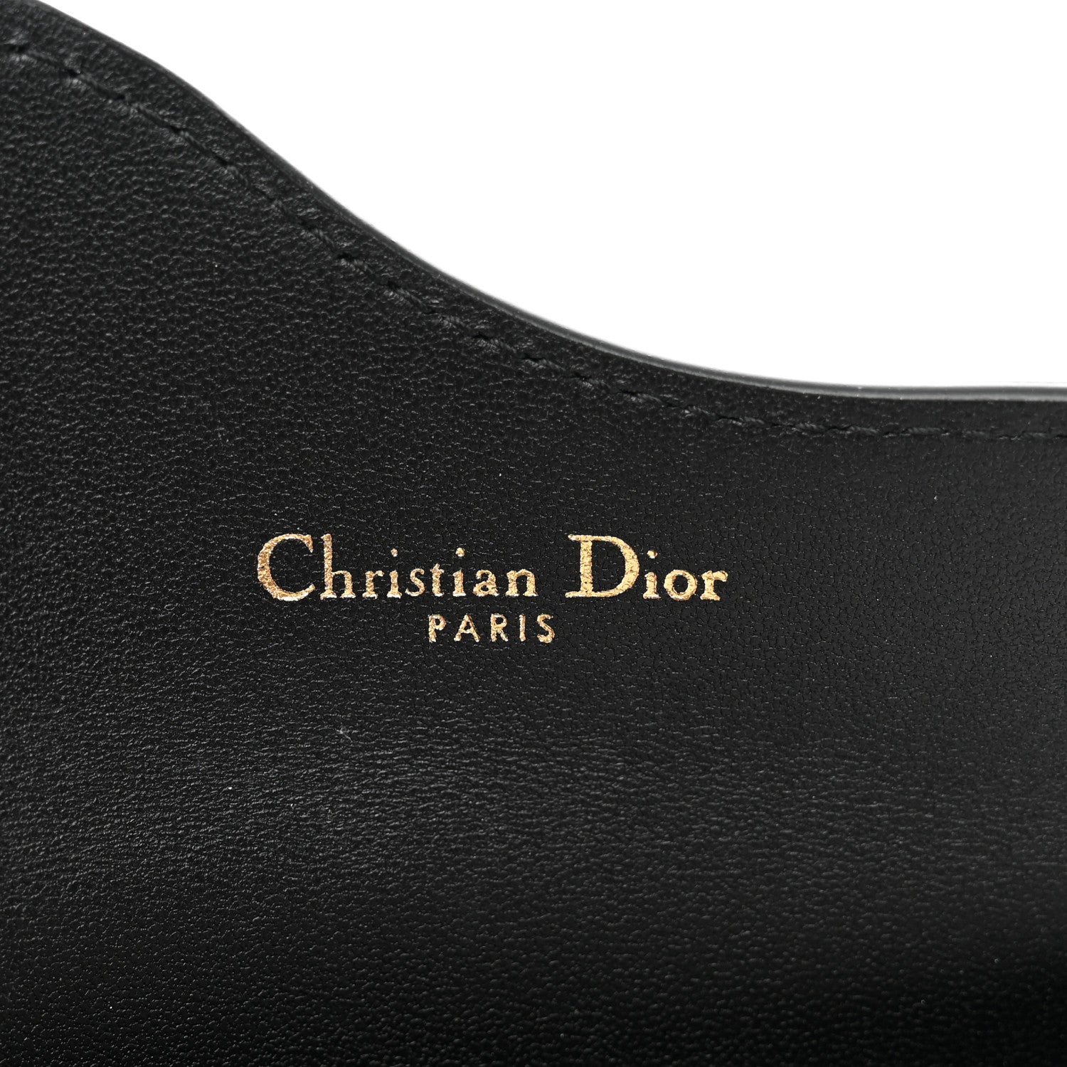 Christian Dior Goatskin Saddle Cosmos Zipped Card Holder Black 6 of 7