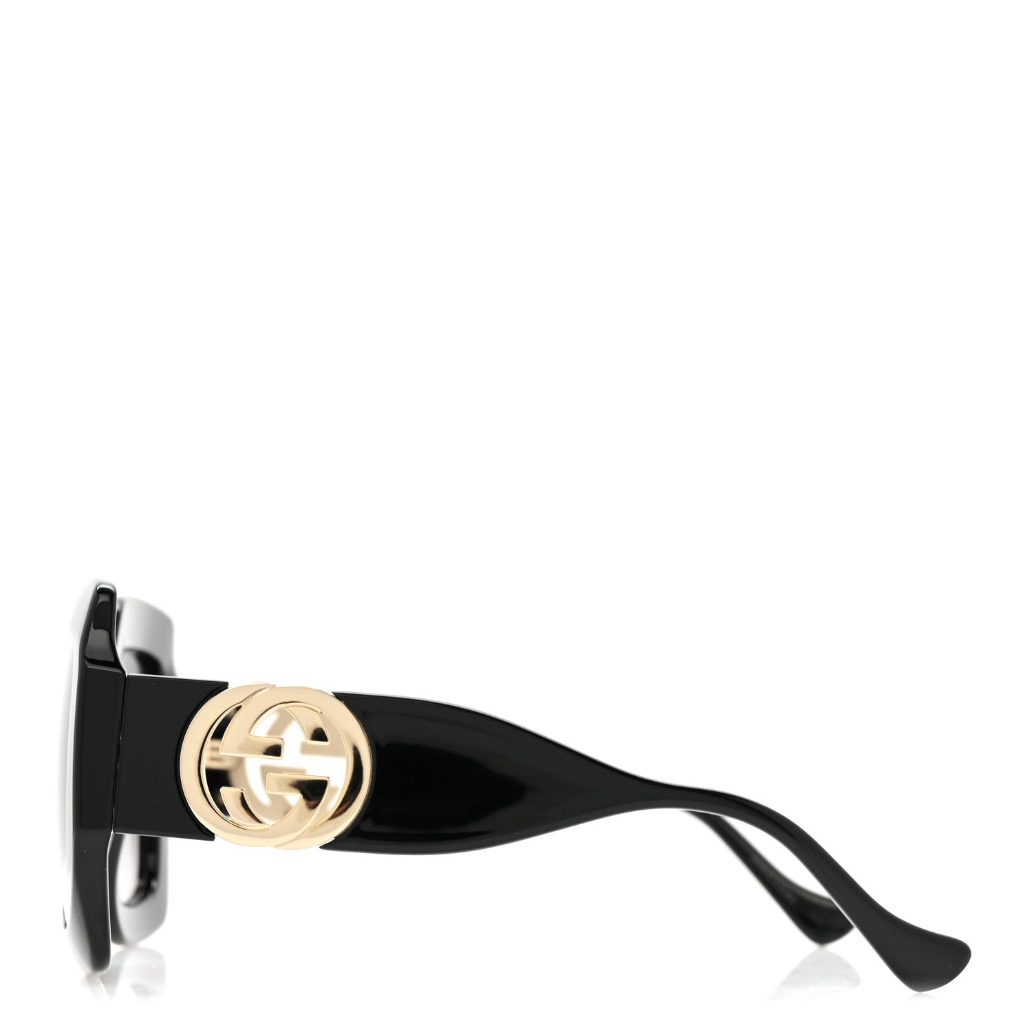 Gucci Acetate Square Frame Chain Sunglasses GG1022S Black 3 of 7