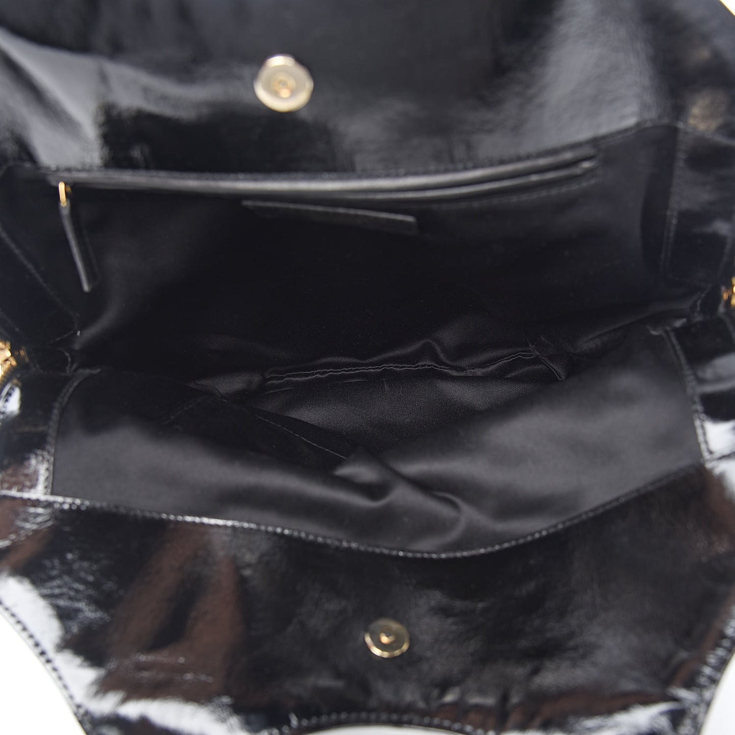 Patent Crocodile Embossed Tribute Tote Black