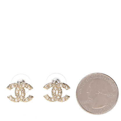 Chanel Pearl CC Earrings Gold 2 of 5