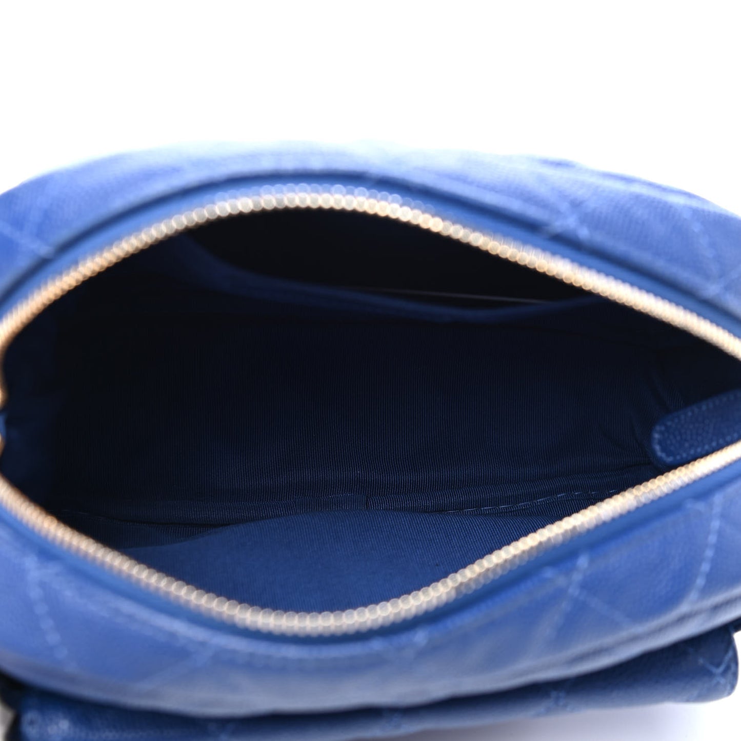 Caviar Quilted CC Day Camera Case Blue
