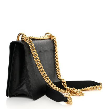 Prada Saffiano Chain Shoulder Bag Black 3 of 11