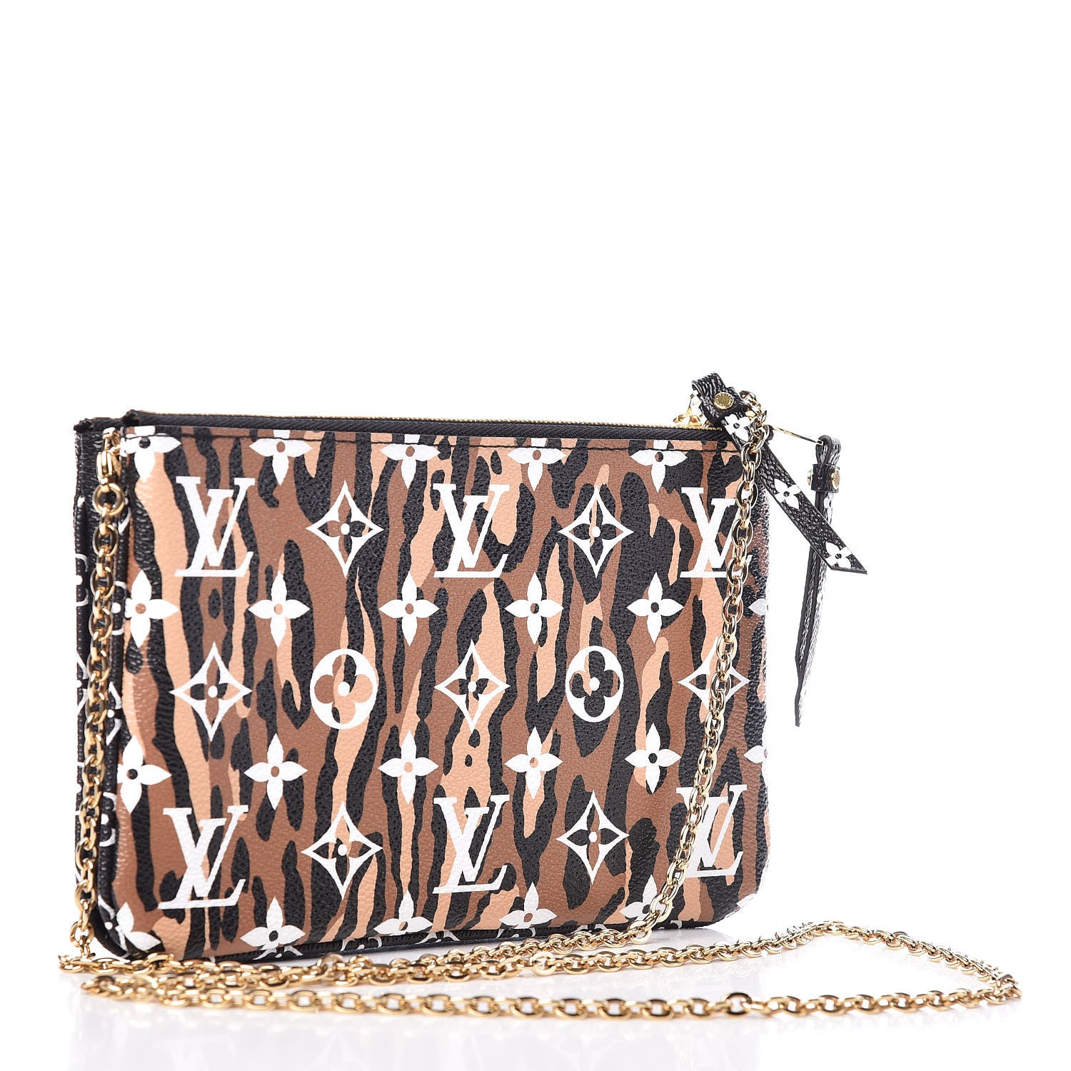 Louis Vuitton Monogram Giant Jungle Pochette Double Zip Black 3 of 10
