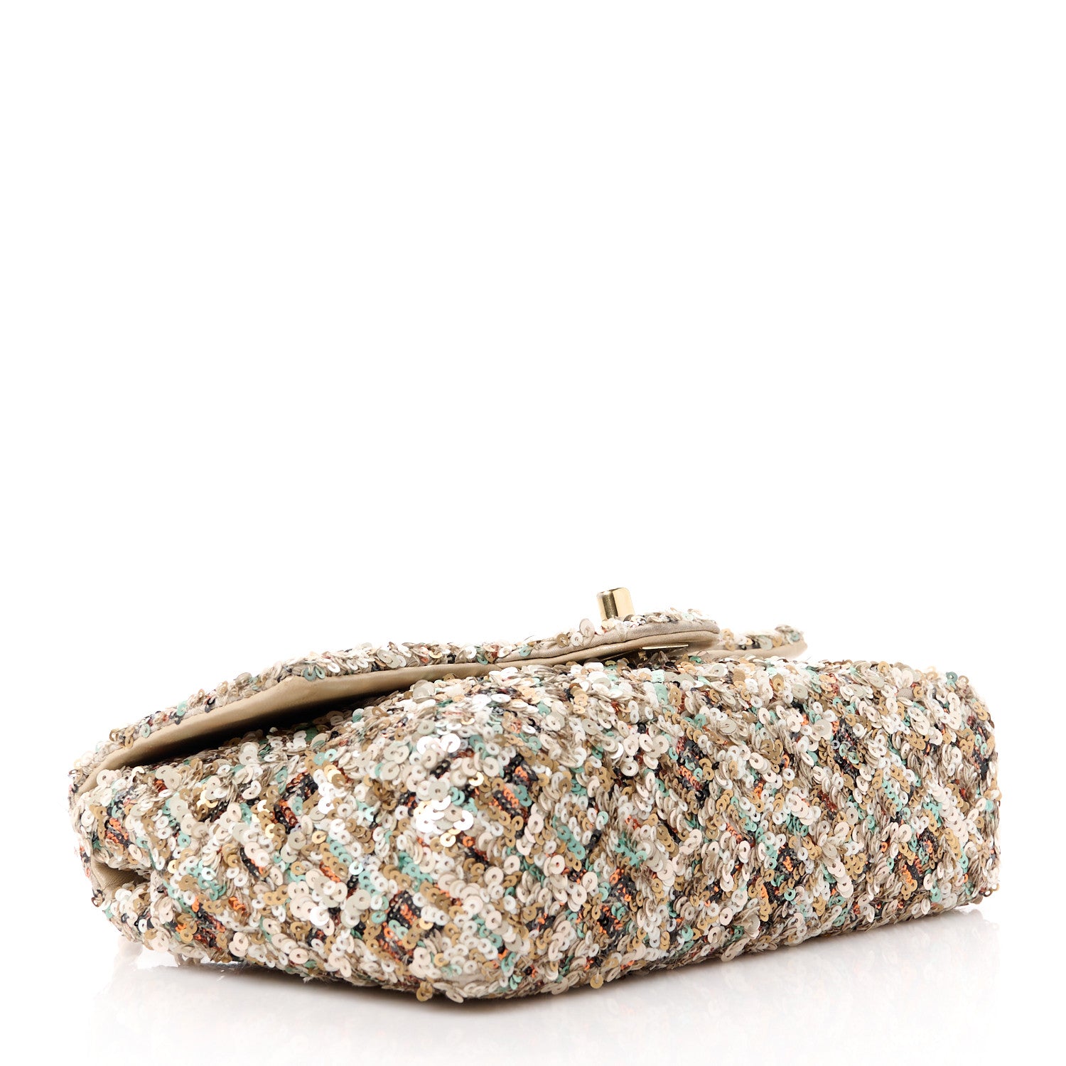 Chanel Sequin Small Single Flap Gold Multicolor 4 of 11