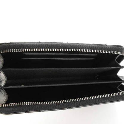 Chanel Glazed Calfskin Quilted Small Coco Boy Zip Around Wallet Black 5 of 8
