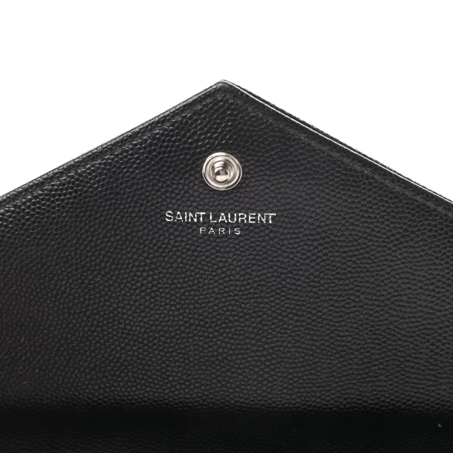 Grain De Poudre Matelasse Chevron Monogram Chain Wallet Black