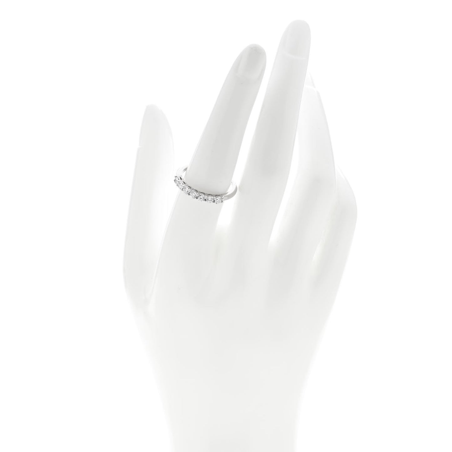 Platinum Diamond 3mm Embrace Half Circle Band Ring 56 7.5