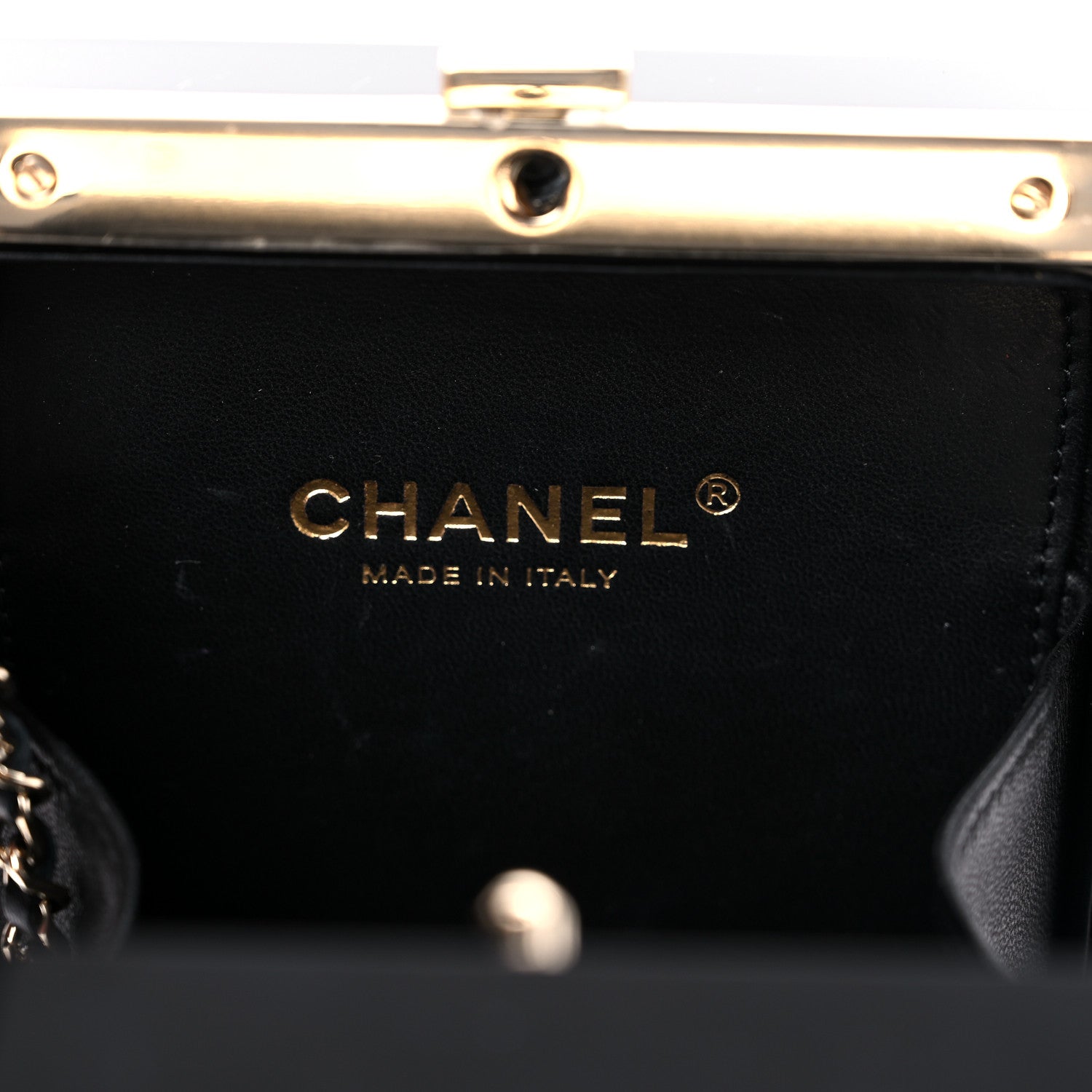 Chanel Plexiglass Strass Mosaic No 5 Minaudière Clutch Black 5 of 13