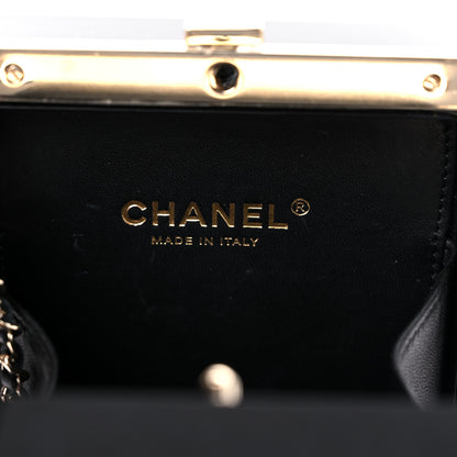 Chanel Plexiglass Strass Mosaic No 5 Minaudière Clutch Black 5 of 13