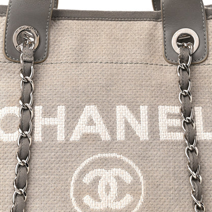 Chanel Canvas Large Deauville Tote Grey 8 of 11