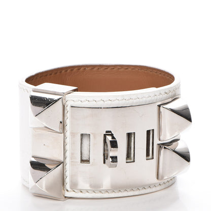Hermes Epsom Collier de Chien CDC Bracelet S White 3 of 8