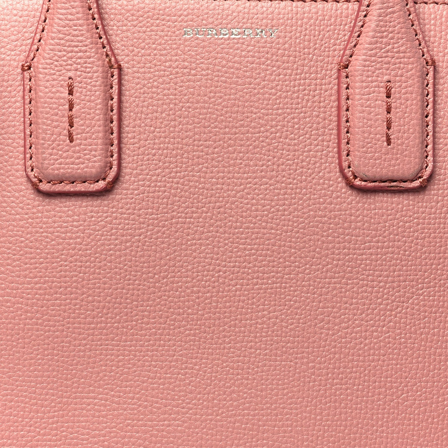 Burberry Grainy Calfskin House Check Small Banner Tote Dusty Rose 8 of 14