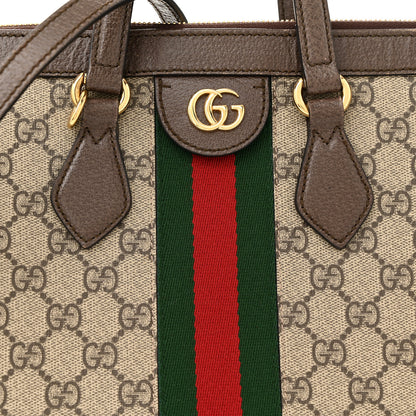 Gucci GG Supreme Monogram Web Medium Ophidia Tote Bag Brown 8 of 15