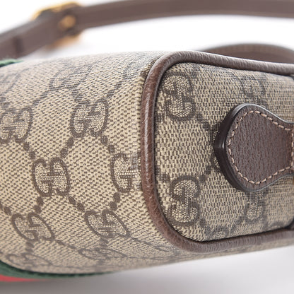 Gucci GG Supreme Monogram Web Mini Ophidia Shoulder Bag Brown 6 of 10